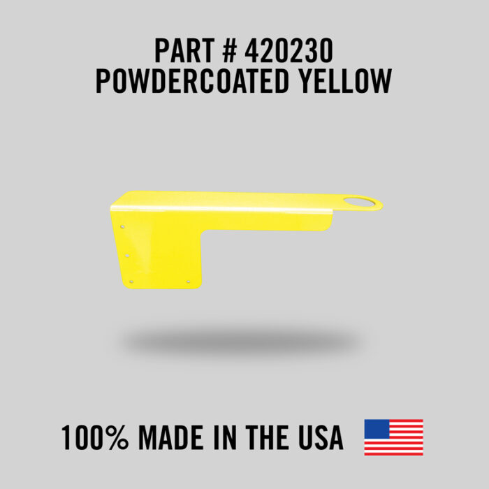 420230 - Powder-Coated Yellow Toe Kick Board Bracket