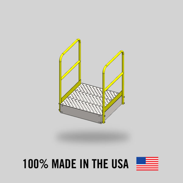 Platform Assembly For Modular Crossover Stairs – Safety Rail Company