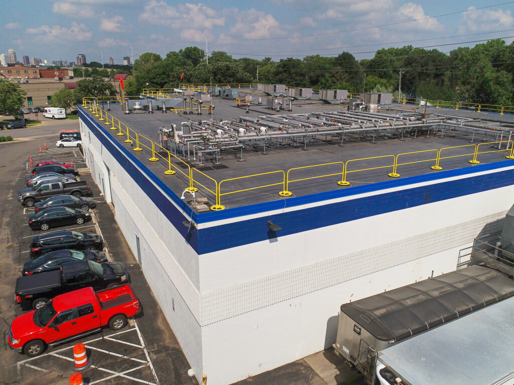 src360 mobile rail and crossover stairs on top of building