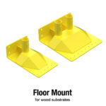 floor mount bracket for wood substrates