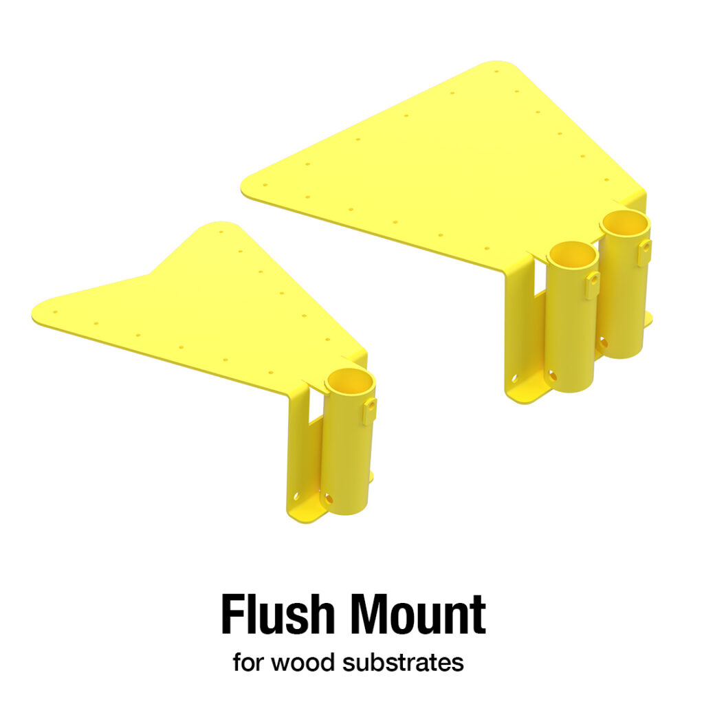 flush mount bracket for wood substrates