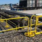 safety rail company self closing gate on roof