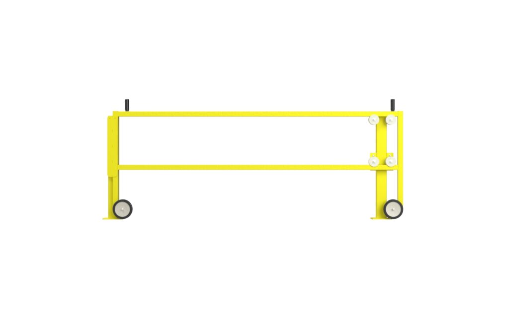 roller gate rendering on white background, front view