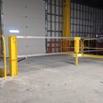 dual cantilever lift gate inside building dock door