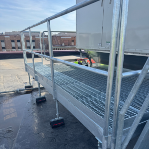 work platform on roof
