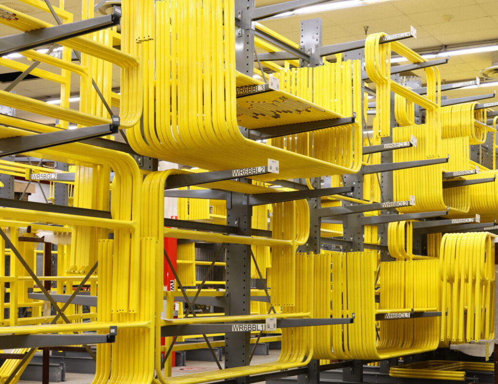 Inventory at the Safety Rail Company manufacturing plant